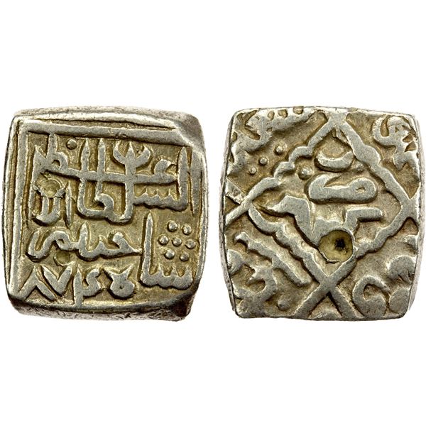 KASHMIR: Haidar Shah, 1470-1472, AR square sasnu (6.10g), Kashmir, AH874, VF