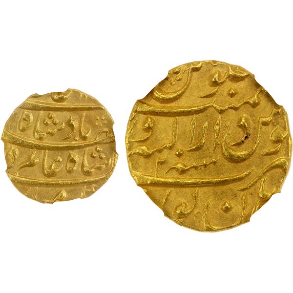 MUGHAL: Shah Alam Bahadur, 1707-1712, AV mohur, Burhanpur, AH11(20), NGC MS62