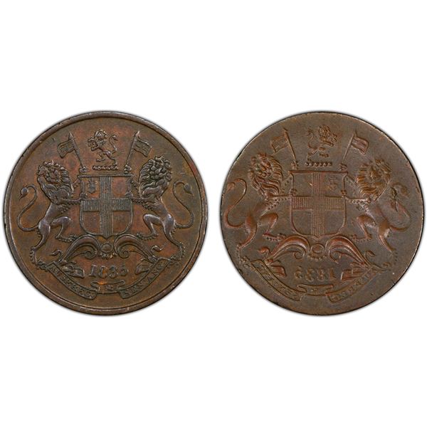 BRITISH INDIA: William IV, 1830-1837, AR ¼ anna, 1835, PCGS AU55