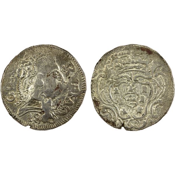 PORTUGUESE INDIA: GOA: João, regency, 1799-1816, AR rupia (10.99g), 1805, EF