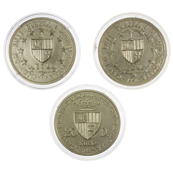 ANDORRA: 3-coin UNC set