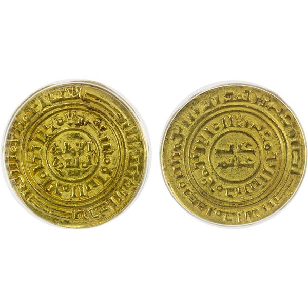 CRUSADERS: KINGDOM OF JERUSALEM: Anonymous, ca. 1200-1260, AV bezant, ND, ANACS graded AU50