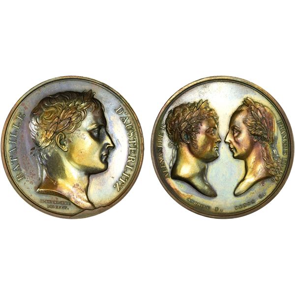 FRANCE: Napoleon I, as Emperor, 1804-1814, 1815, AE medal (37.66g), 1805 (later minted), UNC