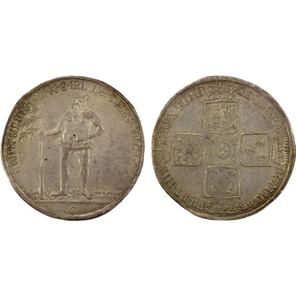 BRUNSWICK-LÜNEBURG-CALENBERG-HANOVER: Georg I, 1698-1727, AR thaler, 1721-C, EF-AU