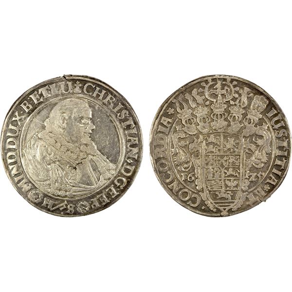 BRUNSWICK-LÜNEBURG-CELLE: Christian, Bishop of Minden, 1611-1633, AR thaler, 1625, VF