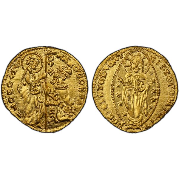 VENICE: Marco Cornaro, 1365-1367, AV ducat (3.54g), PCGS MS64