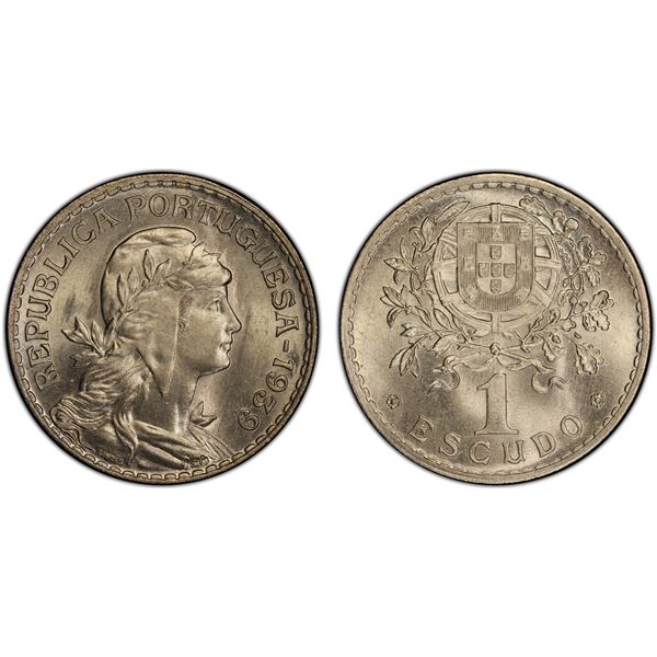 PORTUGAL: Second Republic, 1926-1974, escudo, 1939, PCGS MS66