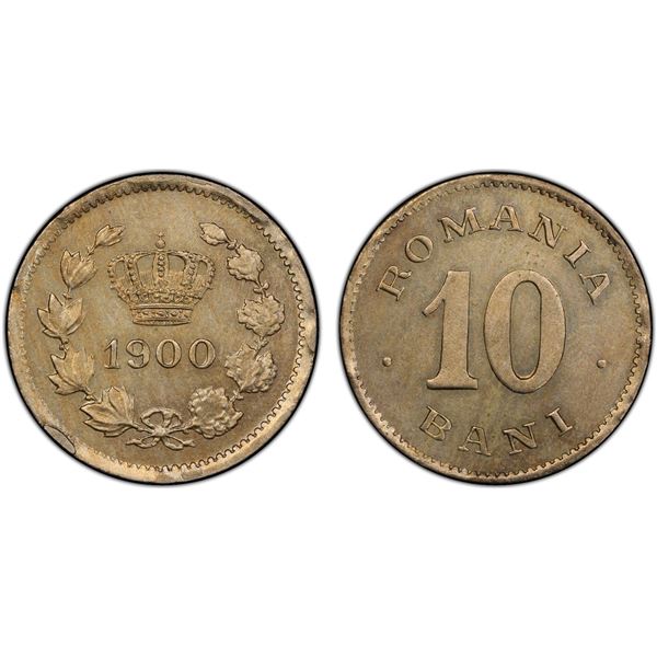 ROMANIA: Carol I, as King, 1881-1914, 10 bani, 1900, PCGS MS65
