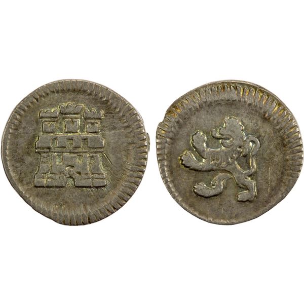 SPANISH COLONIES: Carlos IV, 1788-1808, AR ¼ real, ND (1794-5), VF