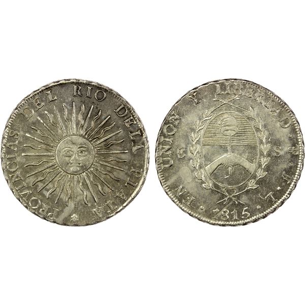 ARGENTINA: Rio de la Plata, AR 8 soles, 1815, AU