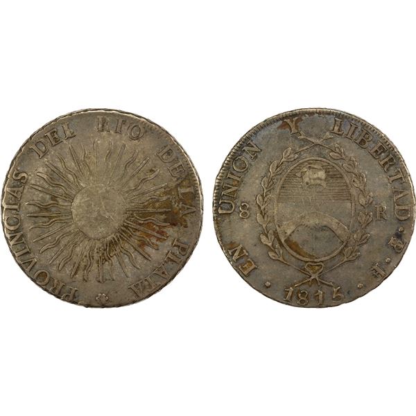 ARGENTINA: La Rioja, AR 8 soles, 1815, Fine