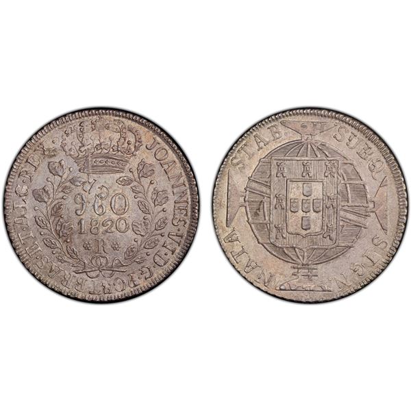 BRAZIL: João VI, 1816-1822, AR 960 reis, 1820-R, PCGS MS62