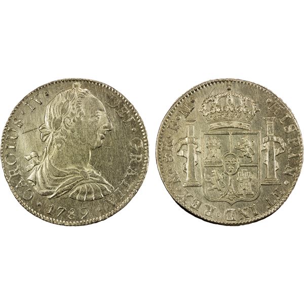 MEXICO: Carlos IV, 1788-1808, AR 8 reales, 1789-Mo, AU