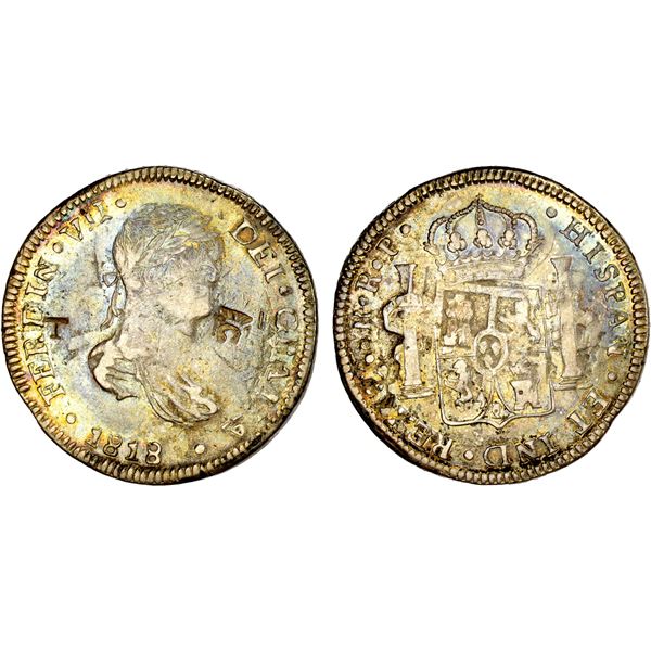 MEXICO: Fernando VII, 1808-1833, AR 8 reales, 1818-Ca, VF