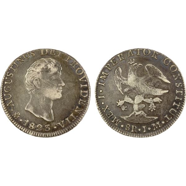 MEXICO: Augustin I Iturbide, 1822-1823, AR 8 reales, 1823-Mo, VF-EF