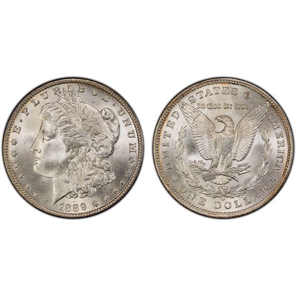 UNITED STATES: AR dollar, 1889-O, PCGS MS65