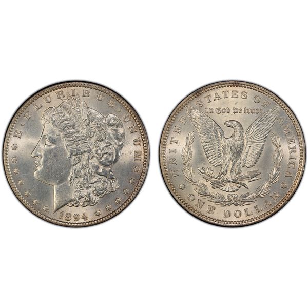 UNITED STATES: AR dollar, 1894, PCGS UNC details