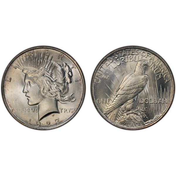 UNITED STATES: AR dollar, 1927-D, PCGS MS64