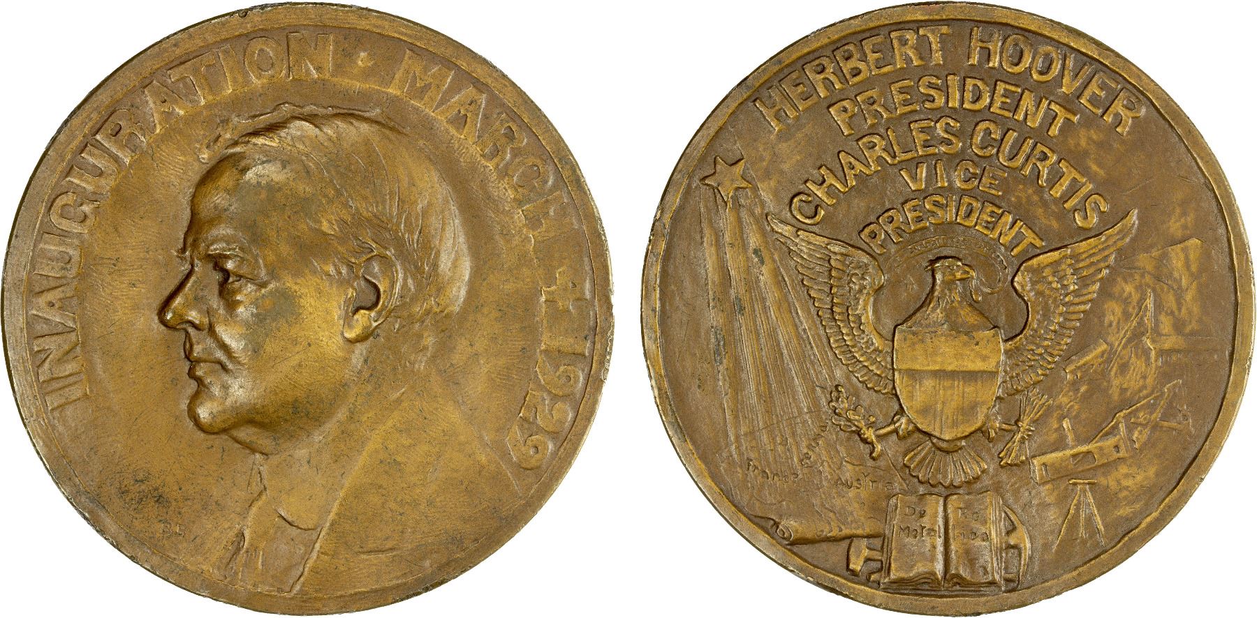UNITED STATES: AE medal (160.11g), 1929, EF - Stephen Album Rare Coins