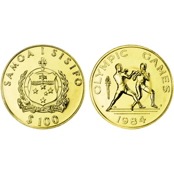 SAMOA: AV 100 tala, 1984, Proof