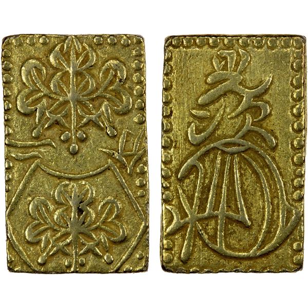 JAPAN: Ansei, 1854-1860, AV 2 bu (5.61g), Edo Mint, EF