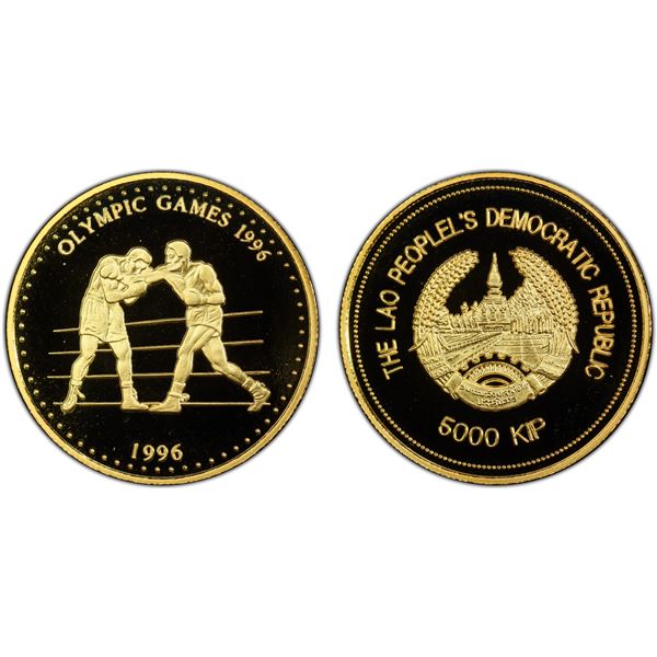 LAOS: People’s Democratic Republic, AV 5,000 kip, 1996, PCGS Proof 69 DCAM
