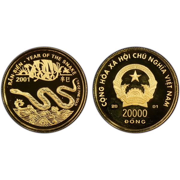 VIET NAM: Socialist Republic, AV 20,000 dong, 2000, PCGS Proof 69 DCAM