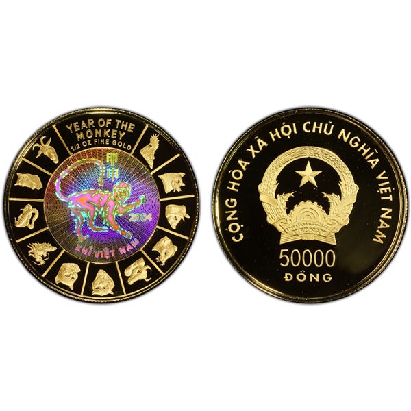VIET NAM: Socialist Republic, AV 50,000 dong, 2004, PCGS Proof 70 DCAM