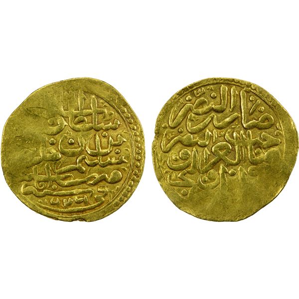 OTTOMAN EMPIRE: Süleyman I, 1520-1566, AV sultani (3.47g), Amasya, AH926, VF