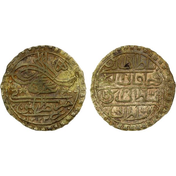 TRIPOLI: Mahmud II, 1808-1839, BI 20 para (4.59g), Tarabulus Gharb, AH1223 year 15, VF-EF