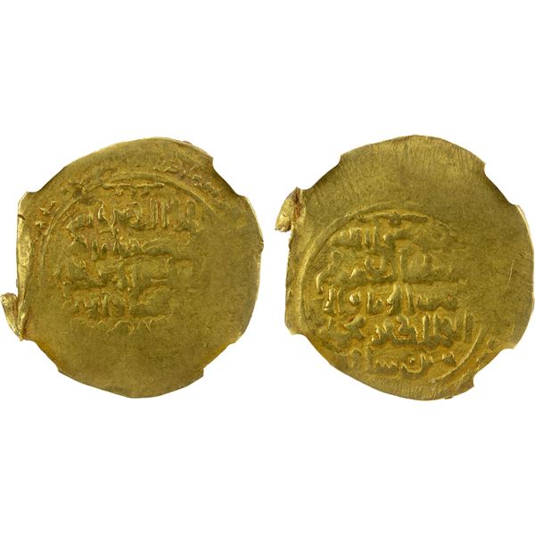 GHORID: Mu'izz al-Din Muhammad, 1171-1206, AV dinar (3.66g), NM, ND, NGC EF45