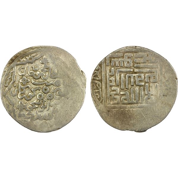TIMURID: Timur, 1370-1405, AR tanka (6.09g), Shaykh Abu Ishaq (= Kazirun), AH(79)7, VF