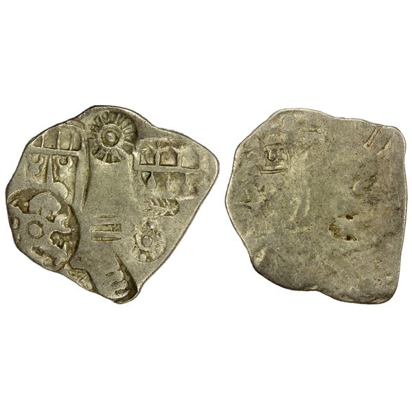 MAGADHA: Punchmarked, ca. 5th century BC, AR karshapana (3.21g), VF