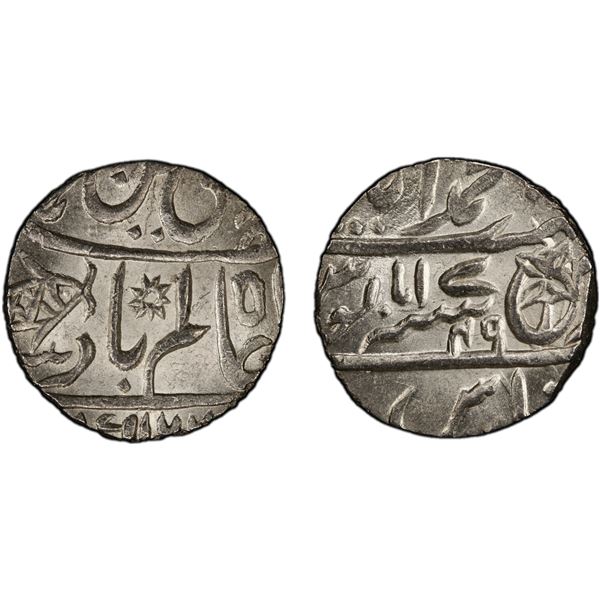 BENGAL PRESIDENCY: AR rupee, Muhammadabad Benares, AH122(9) year 17-49, PCGS MS65