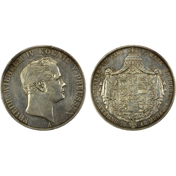PRUSSIA: Friedrich Wilhelm IV, 1840-1861, AR 2 thaler, 1846-A, VF
