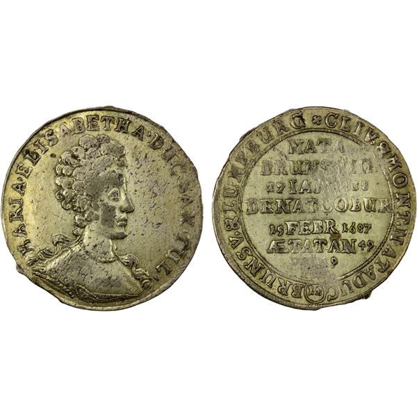 SAXE-COBURG: Albrecht III, 1680-1699, AR 1/12 thaler, 1687, EF