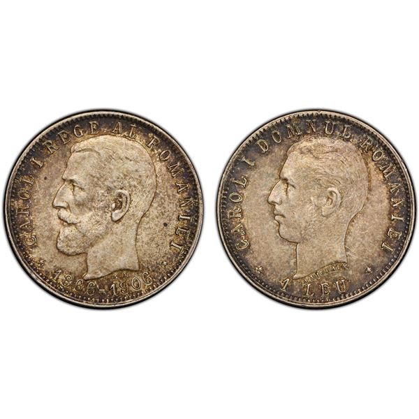 ROMANIA: Carol I, as King, 1881-1914, AR leu, 1906, PCGS MS62
