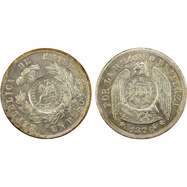 GUATEMALA: Republic, AR peso, 1894, EF-AU