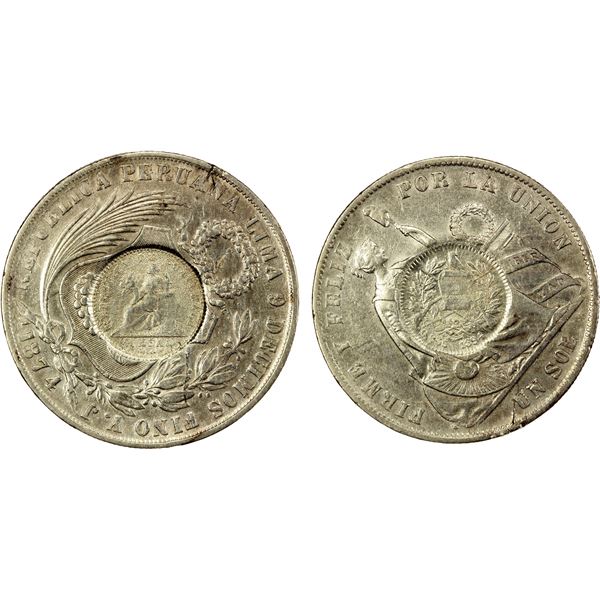 GUATEMALA: Republic, AR peso, 1894, EF
