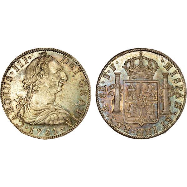 MEXICO: Carlos III, 1759-1788, AR 8 reales, 1781-Mo, EF