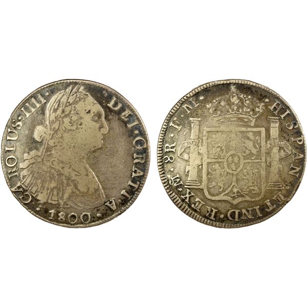 MEXICO: Carlos IV, 1788-1808, AR 8 reales, 1800-Mo