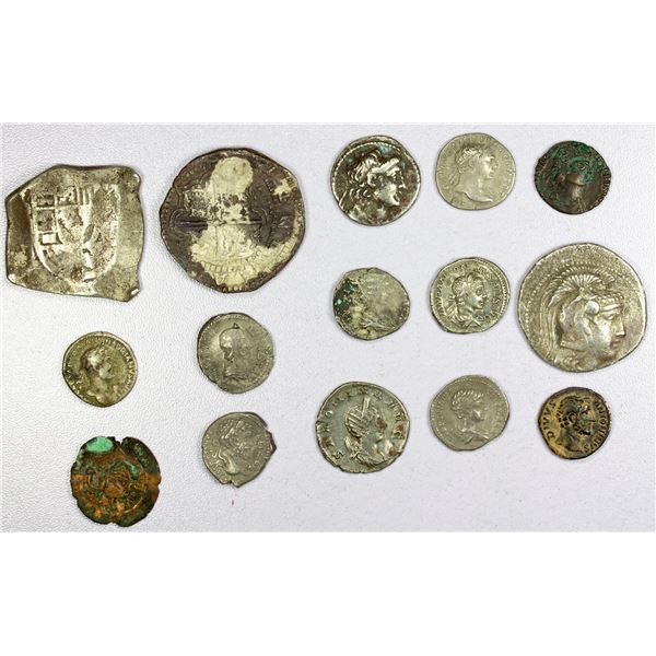 ANCIENT: LOT of 13 AR & 2 AE coins