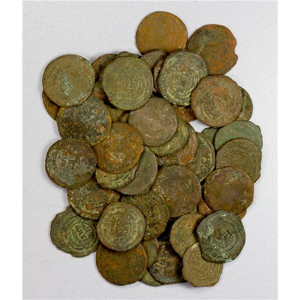 ABBASID: LOT of 46 copper fulus