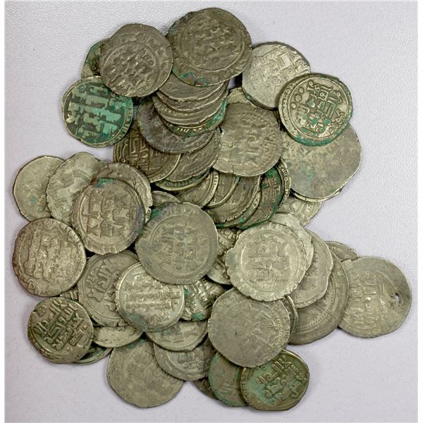 GHAZNAVID: LOT of 63 silver dirhams