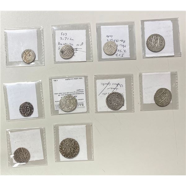 SAFAVID: LOT of 10 silver coins