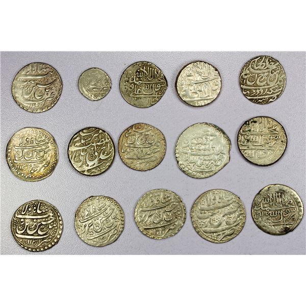 SAFAVID, etc.: LOT of 15 silver coins