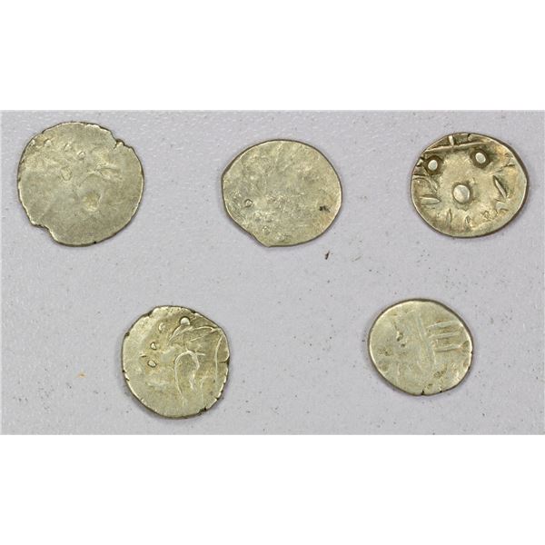MULTAN: LOT of 5 silver dammas