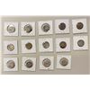 Image 2 : SIKH EMPIRE: LOT of 14 silver rupees