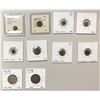 Image 2 : FRENCH INDIA: LOT of 2 silver & 8 copper coins