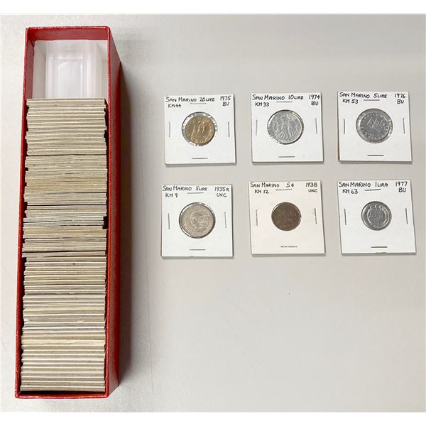 VATICAN & SAN MARINO: LOT of 75 coins